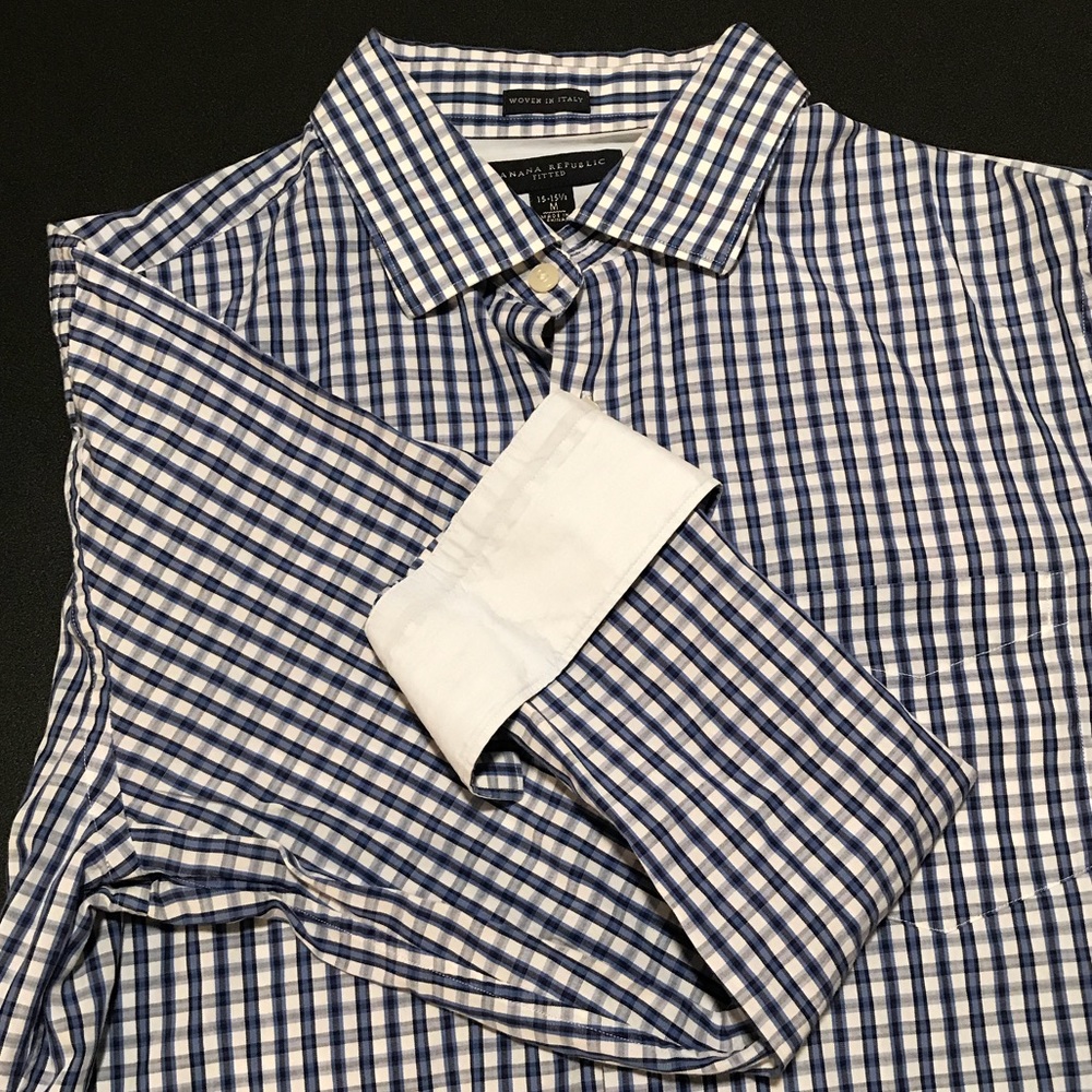 Banana Republic Plaid Button Down Shirt (M)